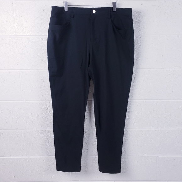 Lululemon Mens ABC Bonded Twill Slim-Fit Pant Black Golf Business Casual Size 36